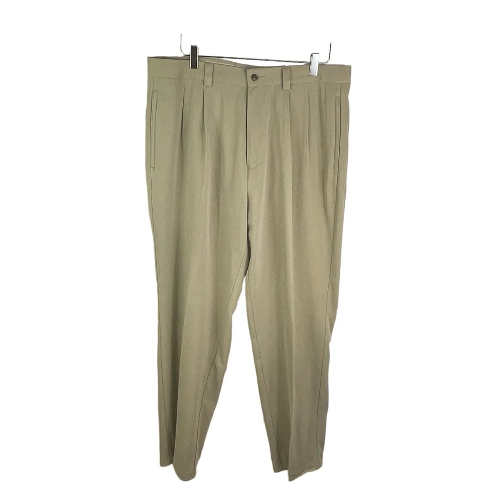 Tommy Bahama 100% Silk Chino Pants Tan Relaxed Fit Men’s 36x30